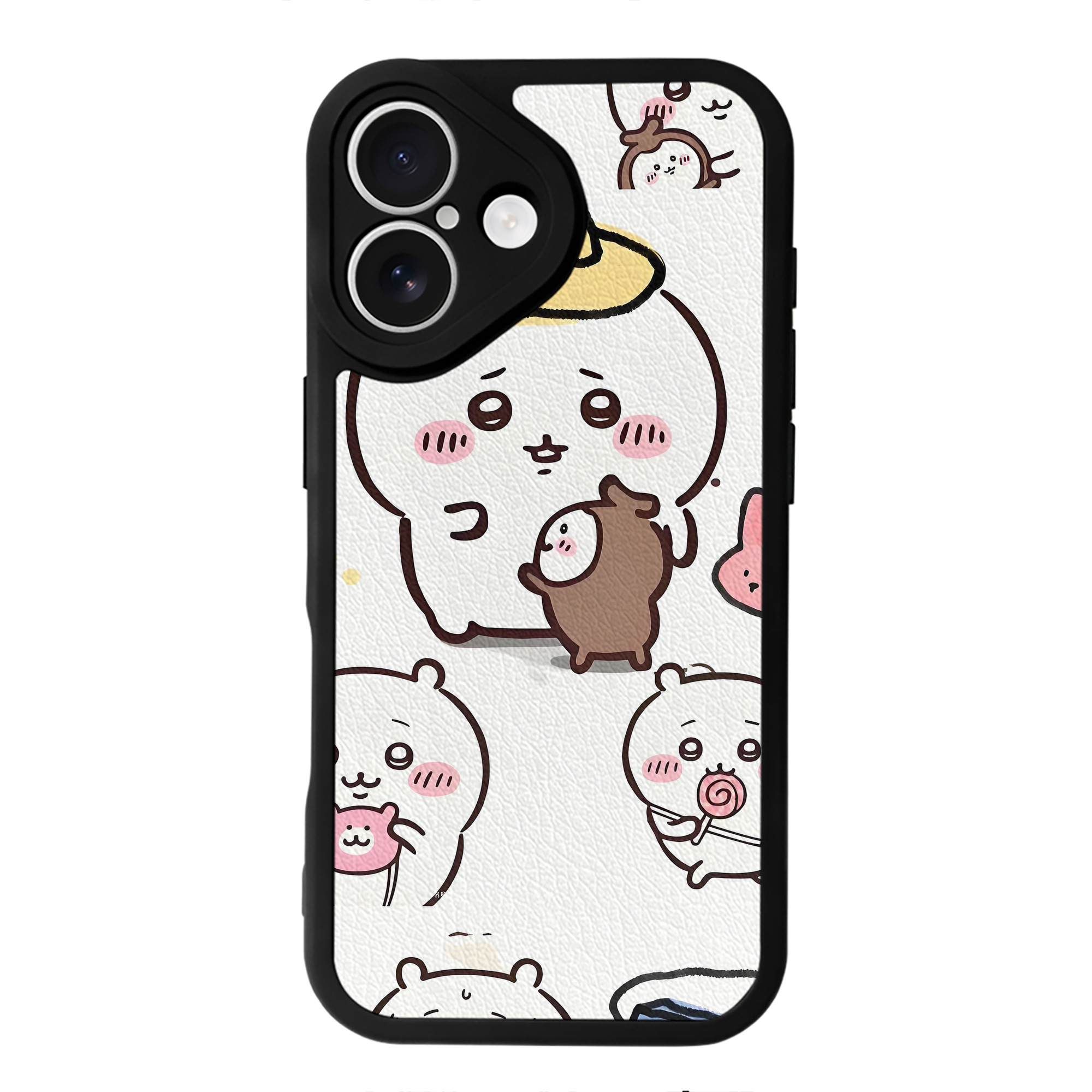 （画像用） ちいかわ Chii-kawa 【iPhone 16シリーズ対応】シリコンスマホケース（レザー調） 材質：シリコン
